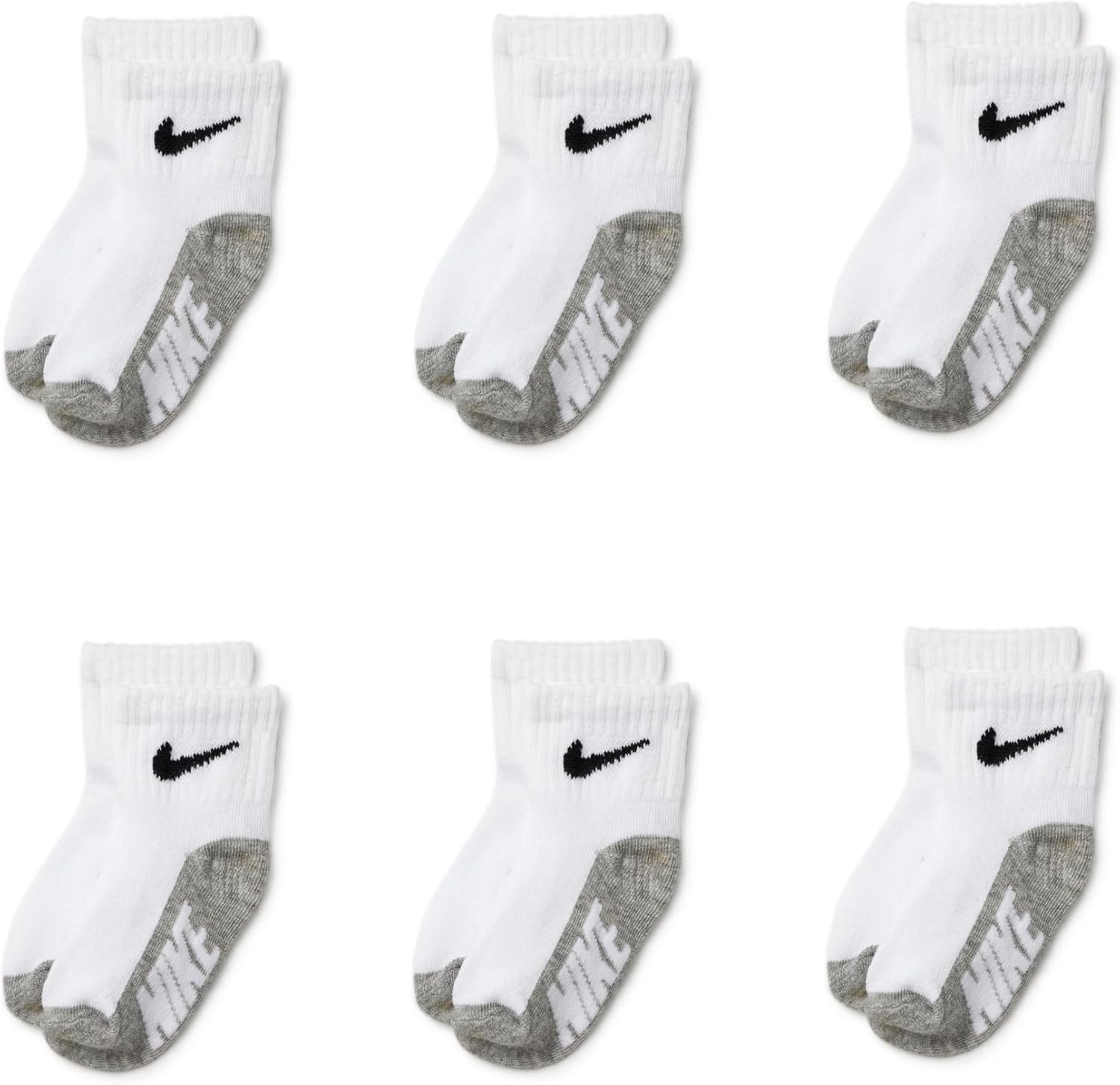 Nike Kids’ 6-Pack Multi Logo Baby/Toddler Socks