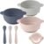 Silicone Baby Feeding Set, 3 Pack Baby Bowls with Suction and 3 Pack Baby Spoons for Babies Toddlers Kids, BPA Free, Baby Utensils Feeding Supplies, Microwave and Dishwasher Safe