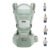 KIYUMI Baby Carrier with Hip Seat, 6- in-1 Baby Carrier Newborn to Toddler, Ergonomic M Position with Head Support and Breathable Mesh,Adjustable Removable Baby Sling Carrier (7-45 lbs) BXLU