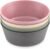 WeeSprout Bamboo Kids Bowls, Set of Four 10 oz Kid-Sized Dinnerware, Cereal, Leftovers & Snack Bowl, Dishwasher Safe (Pink, Green, Gray, & Beige)
