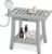 KingPavonini HDPS Shower Benches for Inside Shower to Sit on, Waterproof Shower Stool for Shaving Legs, Heavy Duty 400LBS Shower Seat with Storage Shelf, Shower Chair for Bathroom/Indoor/Outdoor Use
