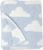 Living Textiles Blue Clouds Chenille Soft Baby Blanket Reversible Premium Cozy Fabric for Best Comfort – for Infant,Toddler,Newborn,Nursery,Boy,Unisex,Throw,Crib,Stroller,Gift, Blue Clouds 40×30